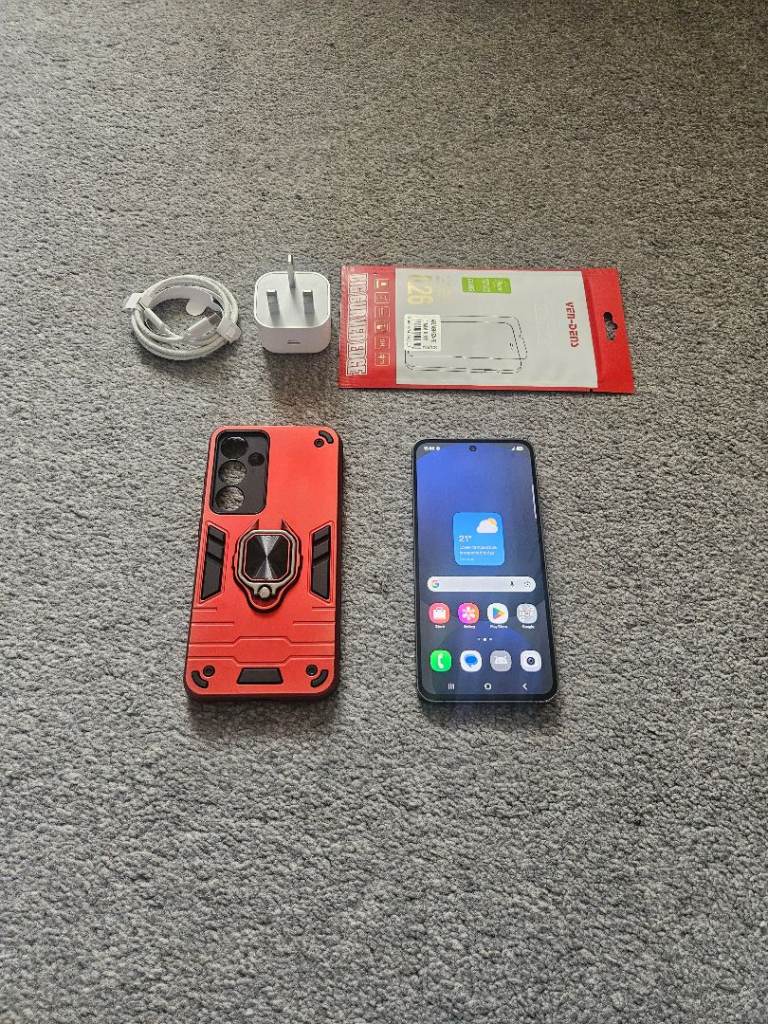 Samsung S24 FE 5G Bundle 128GB Unlocked Grey Dual Sim Warranty