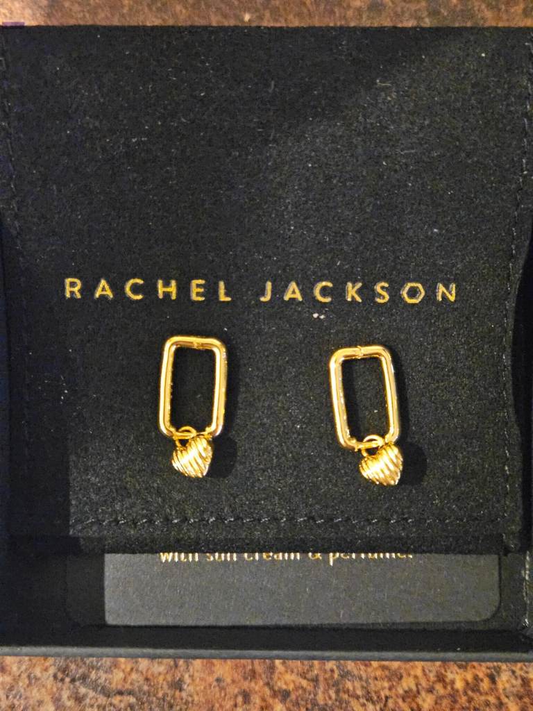 Rachel Jackson Deco Earrings Silver & 22ct Gold