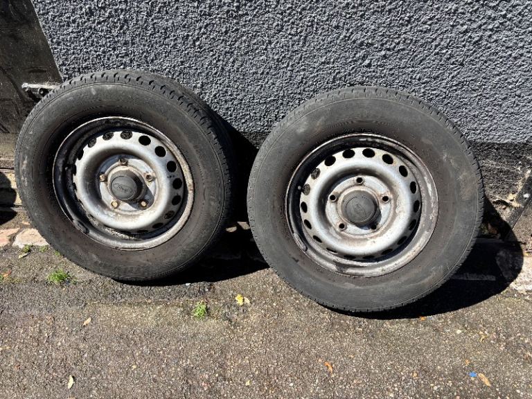 Pair Used Factory Ford Transit Steel Wheels Spares Repairs