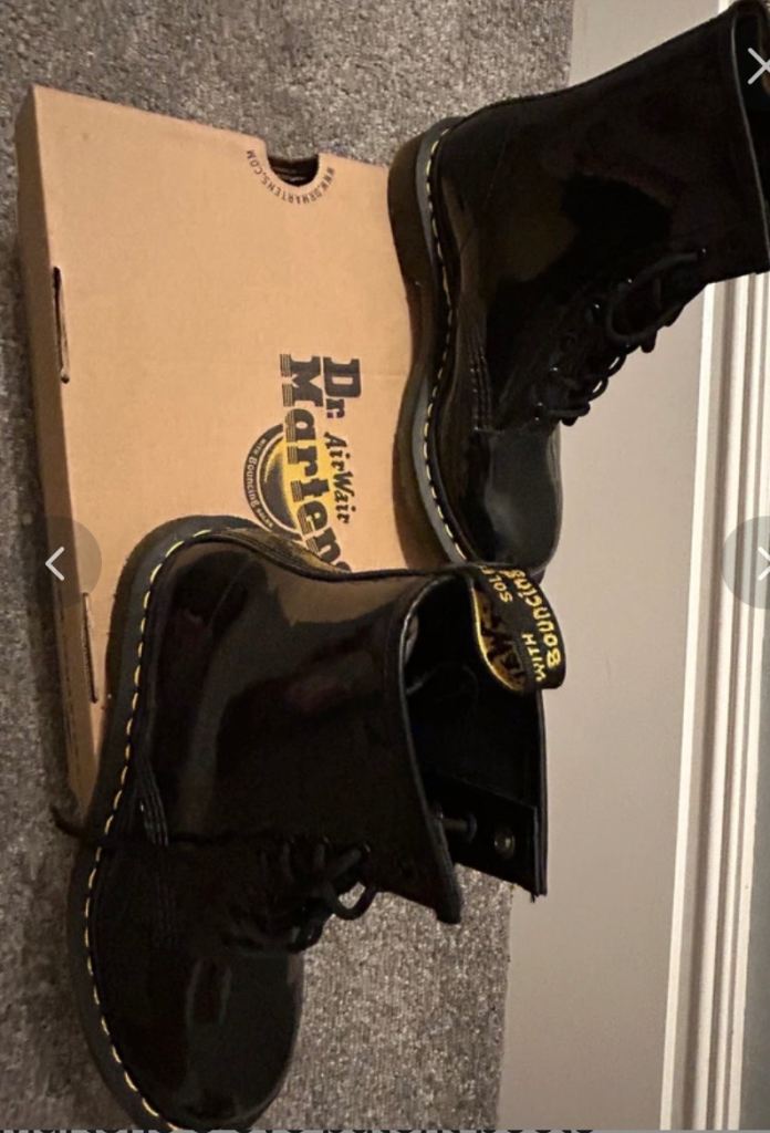 image for Dr. Martens 8 eye patent boots