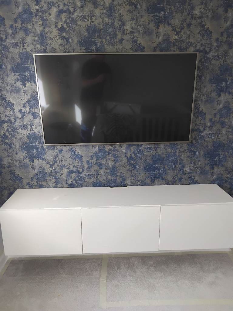 IKEA White TV Floating Unit