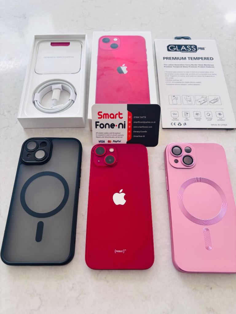 Red iPhone 13 . 6 month warranty. Lisburn. Delivery available 