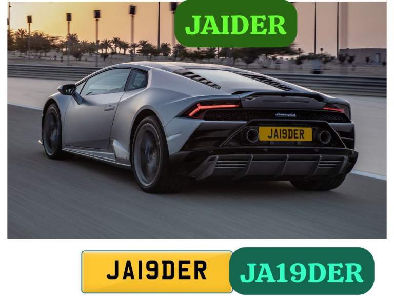Jaider number plate