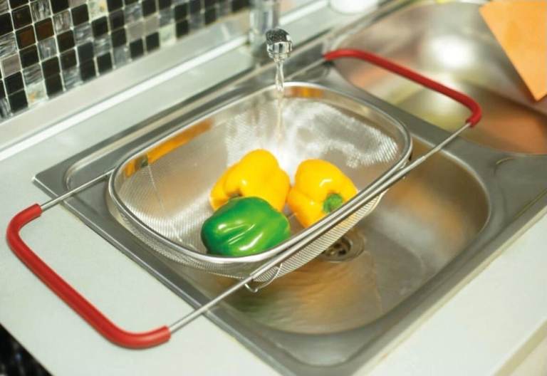 Over The Sink Colander, Extendable Handle BH-7205