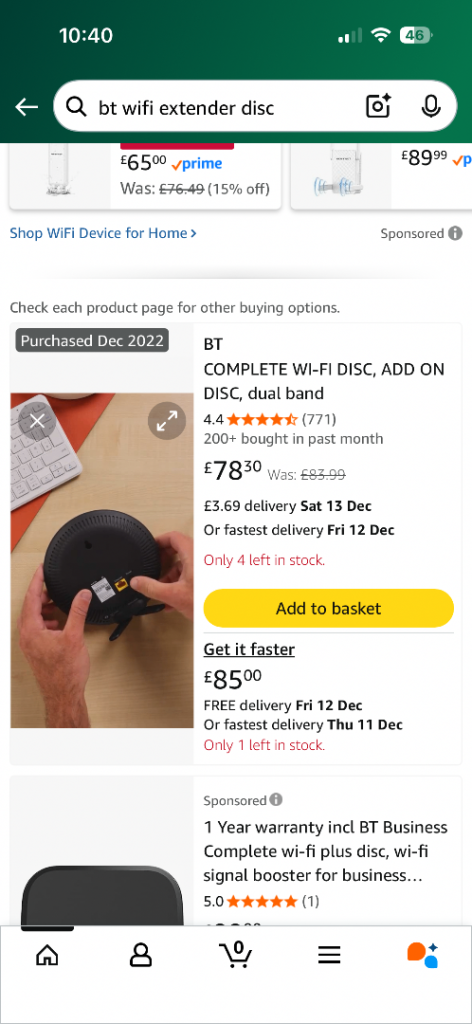 BT WiFi extender disc 