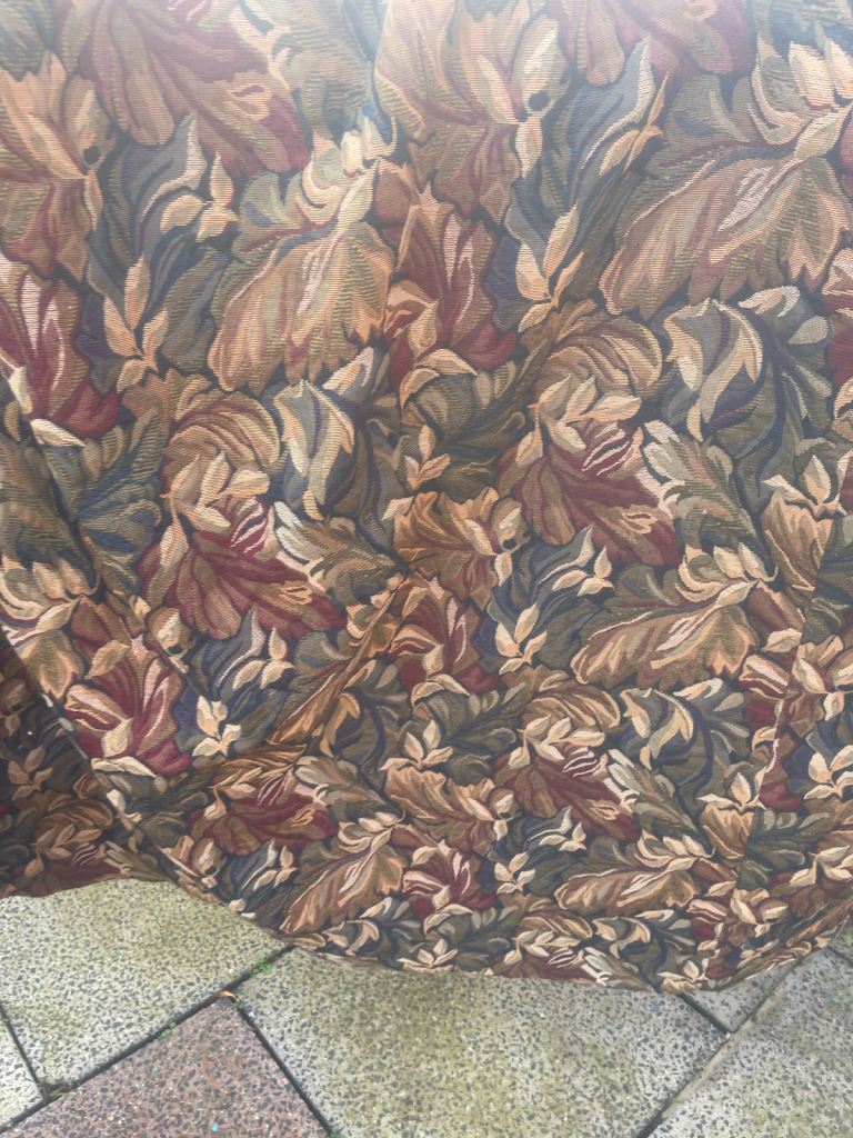 Pencil pleat door curtain 90 inch drop by 80 inch drop