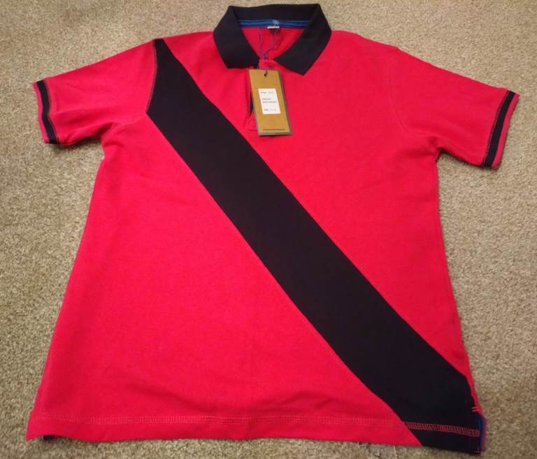 Front Row & Co House Colours Girls Pink And Navy Colour Block Polo Shirt 11-12 Years