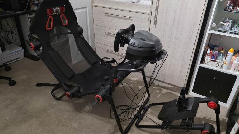 Playstation/PC Thrustmaster T300RS wheels, pedals and F-GT lite racing seat