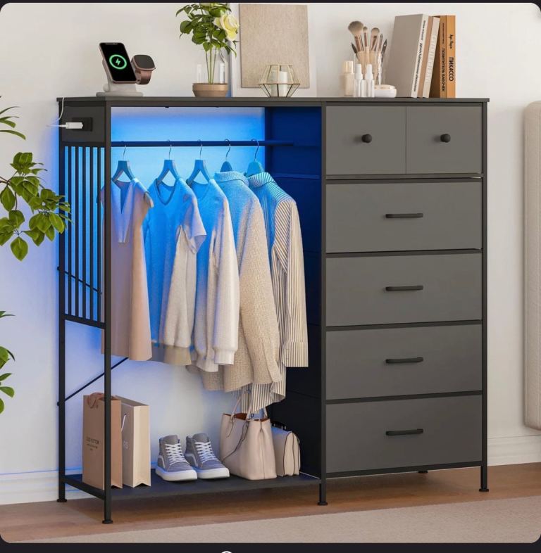 BRAND NEW – BLACK WARDROBE / CLOTHING STORAGE UNIT