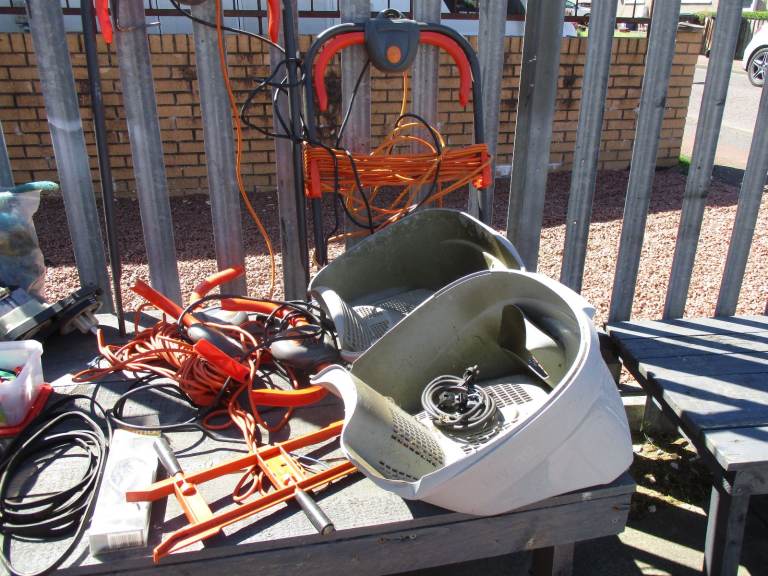 FLYMO LAWNMOWER SPARES (BELTS, BLADES,CABLES ETC.,) £25 OR BEST OFFER FOR THE LOT