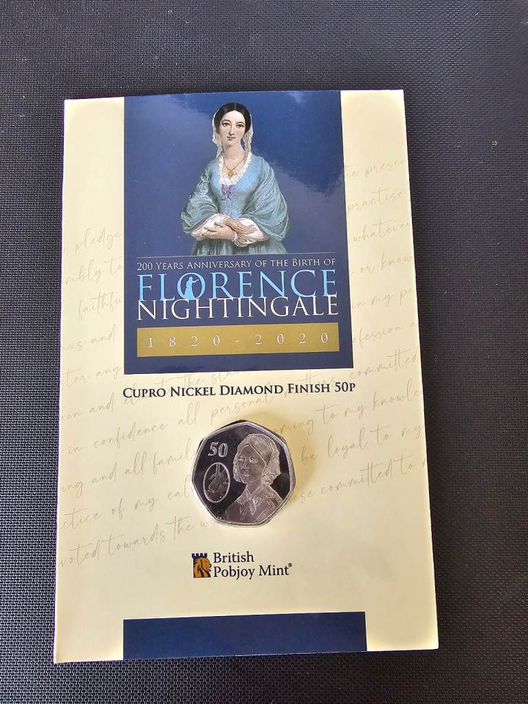 Florence Nightingale 50p coin British Indian Ocean Territory Pobjoy mint
