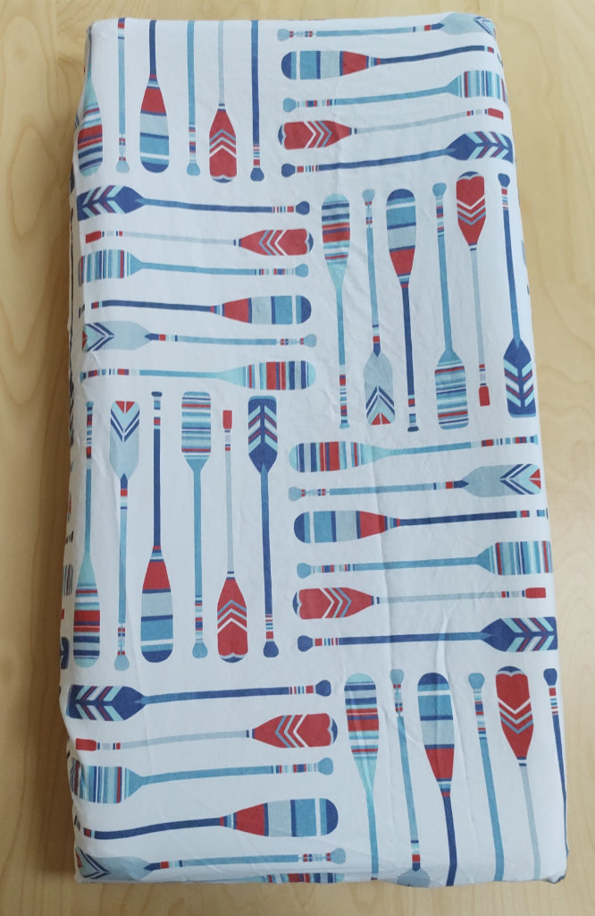Carousel Designs Red and Blue Oars Changing Pad Cover - Organic 100% Cotton Change Pad Cover