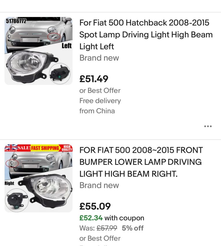 Fiat 500 wheel centre caps x3