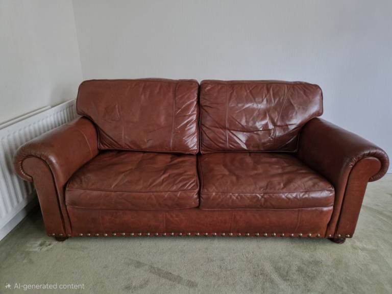 Leather 3 seater sofa