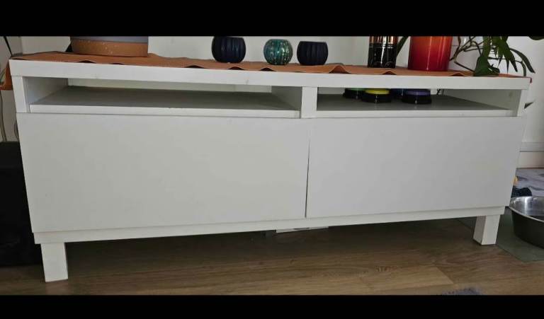 IKEA BESTÅ TV Bench White – Good Condition