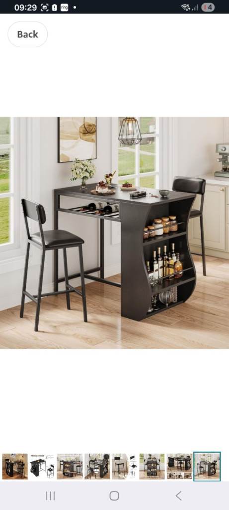 Dinkng table bar tBle plus chairs/stools