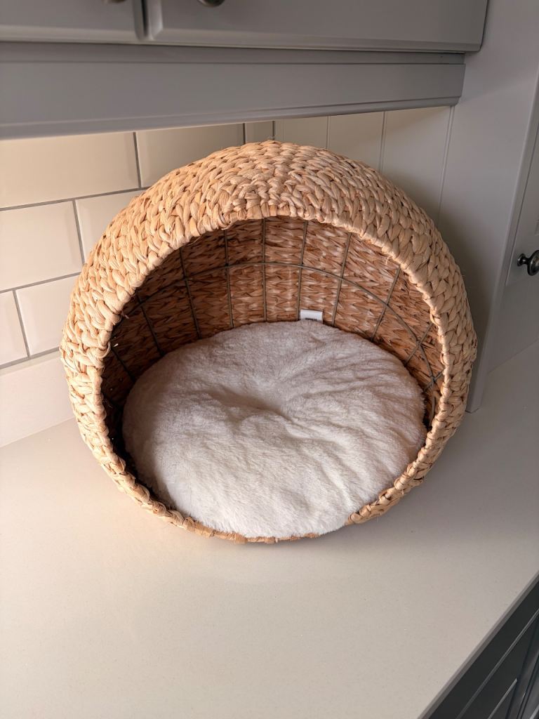 Pets at home wicker rattan cat bed with super soft cushion
