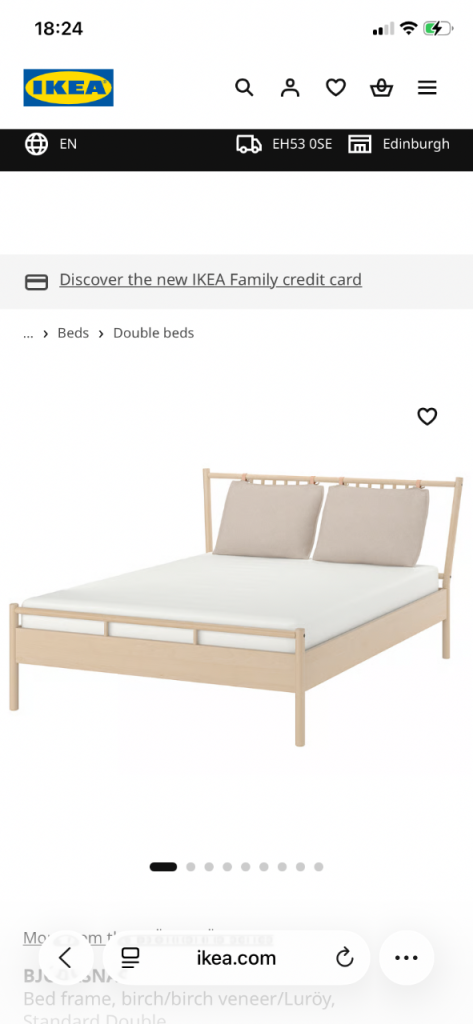 IKEA Double Bed Frame