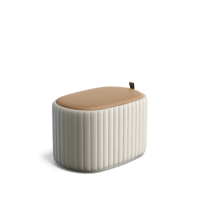 The Ridge Ottoman: Textured Rhythm, Warm Minimalism