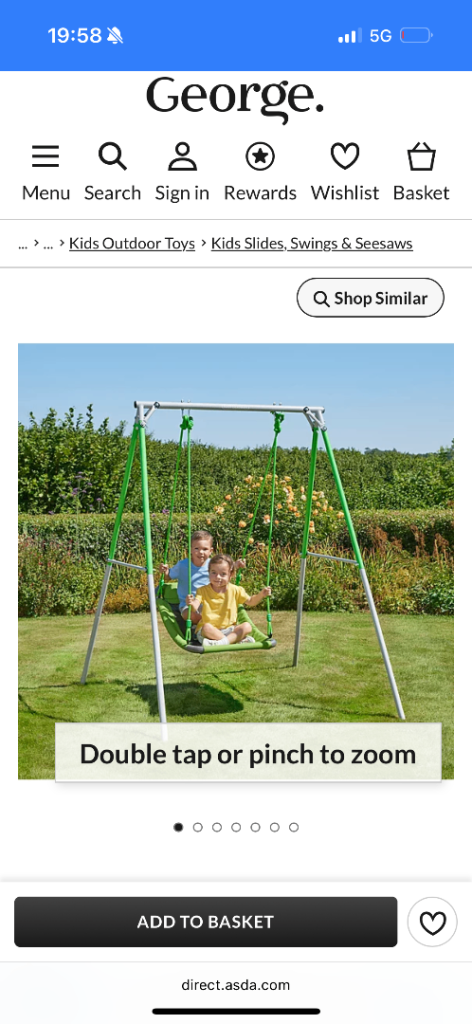 Free garden swing