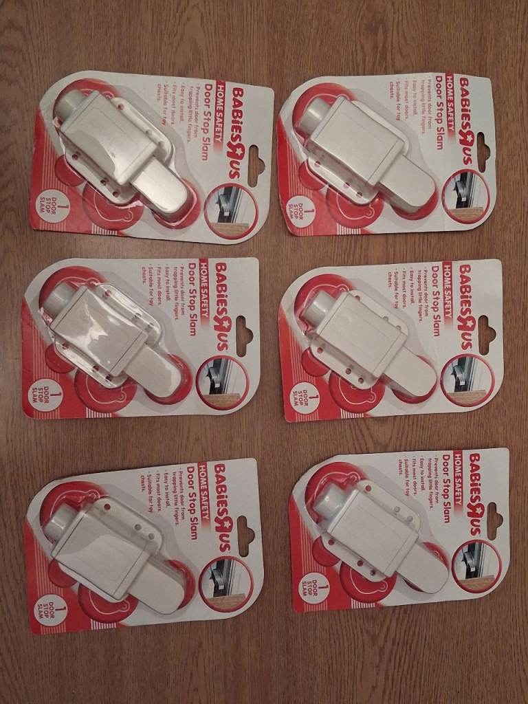 Babies R Us Door Stop Slam - New, White (6 Pack)