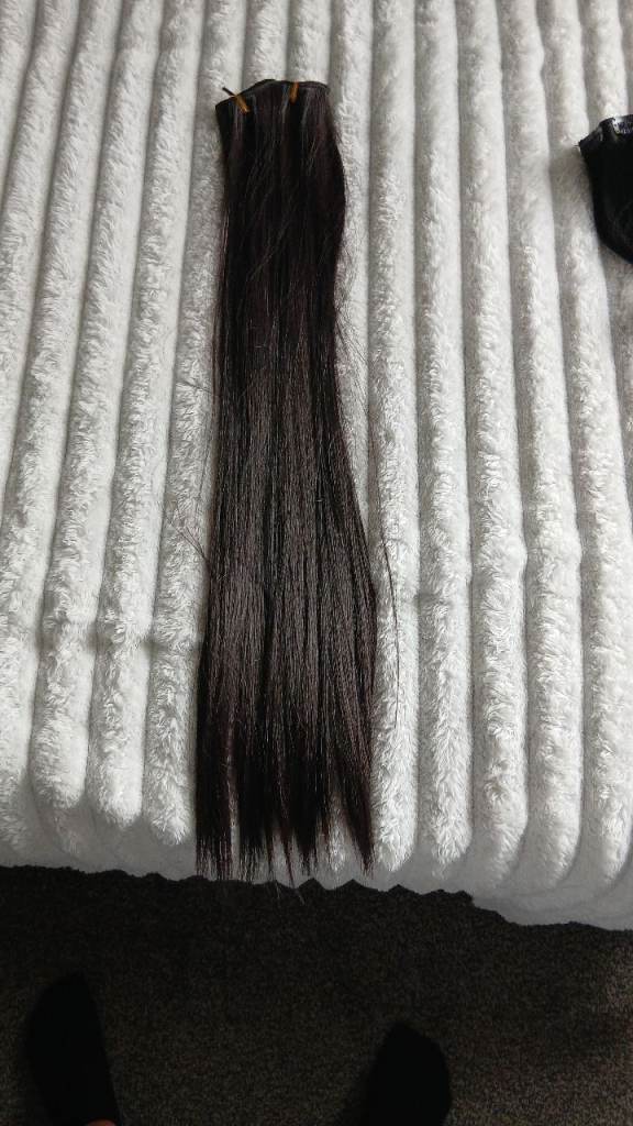 Synthetic 21inch dark brown hair extensions 