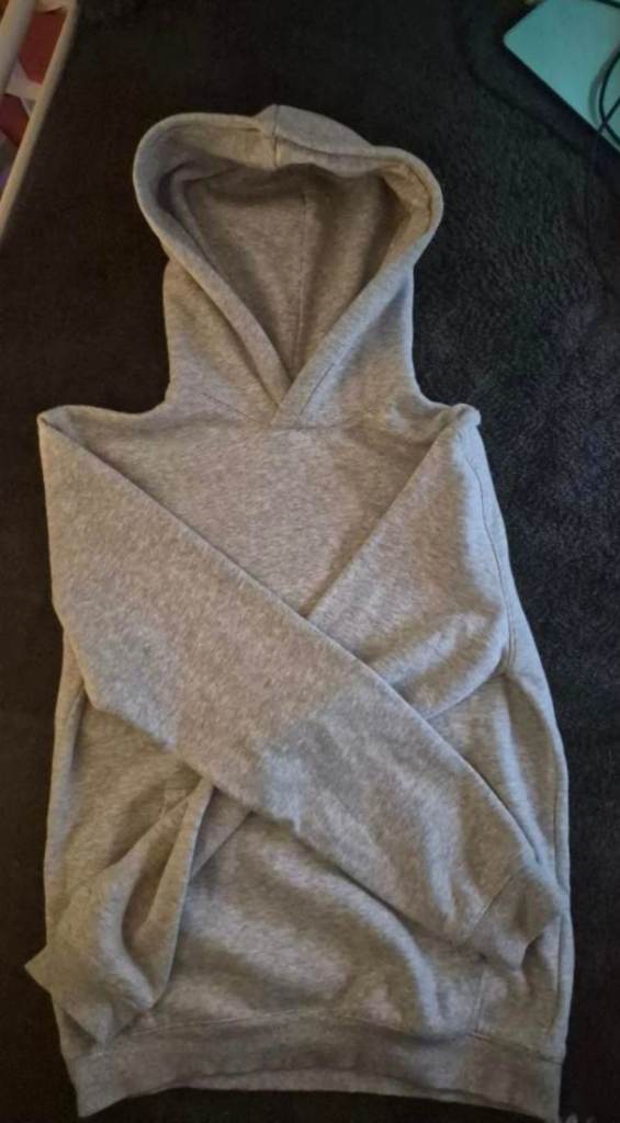 H&M Grey Cotton Hoodie – Men's Small (S), Good Condition