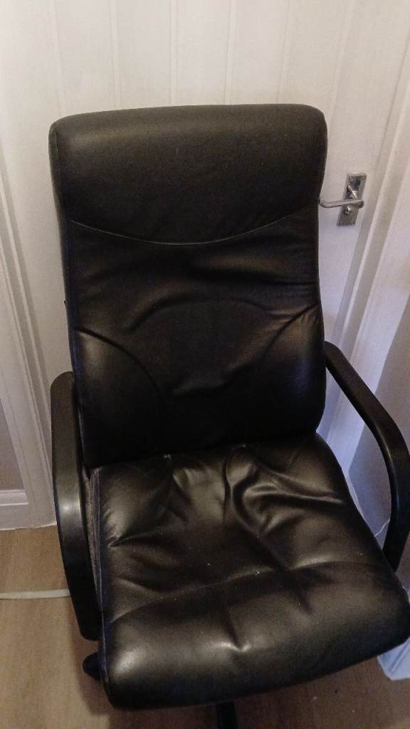Office chair black leather