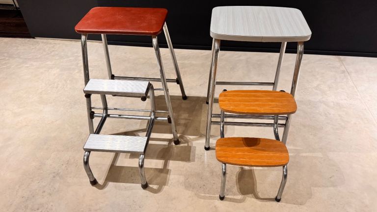 Folding step stool with seat, Step Ladder, Library steps, Step stool adult, Kitchen step