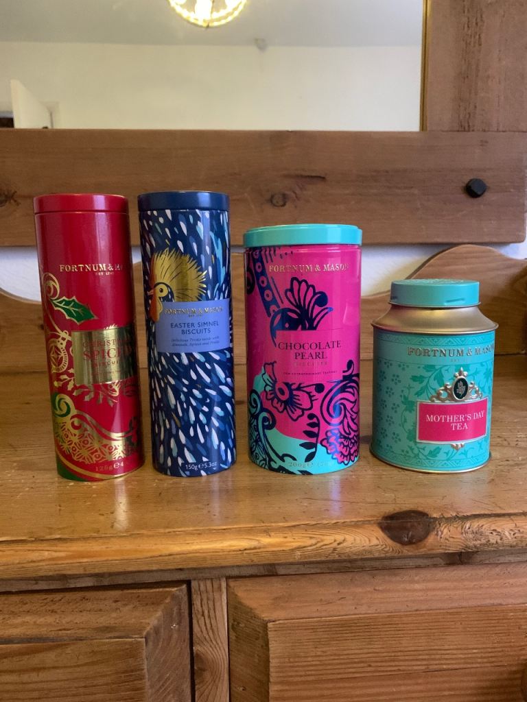 4 Fortnum & Mason tins 