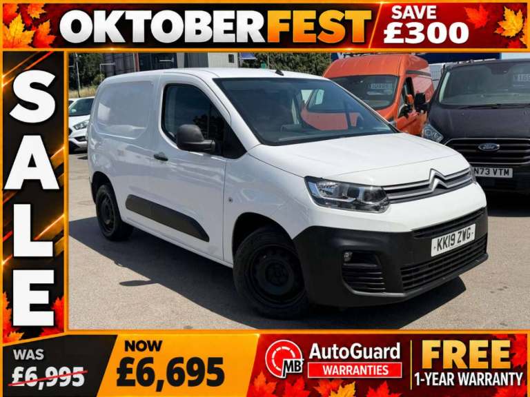 2019 Citroen Berlingo BlueHDi 1000 Enterprise M Panel Van 1.6 Manual Diesel Panel Van Diesel Manual