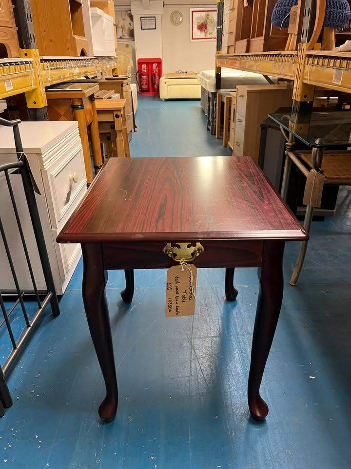 HALF PRICE NOW £12.50 Red Wood Coffee/ Occasional Table TCL Reuse 103506
