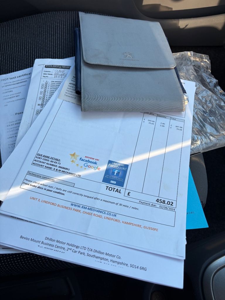 Peugeot, 107, 3 Door Automatic. FSH - Excellent Condition - £20 Road Tax