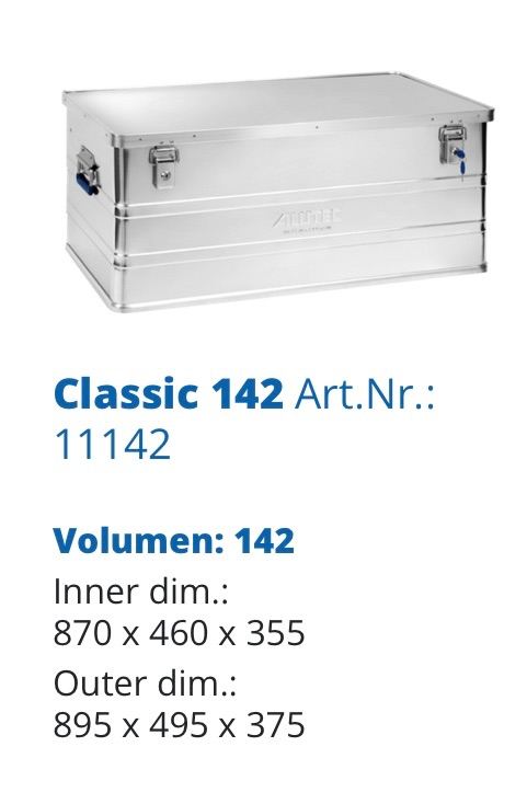 Storage trunk - lockable - aluminum - ultra light
