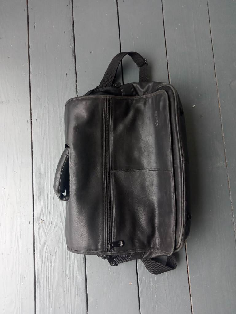 Addidas Vintage 100% Leather Laptop Bag / Holdall/ Satchel/ Brief case.Used.