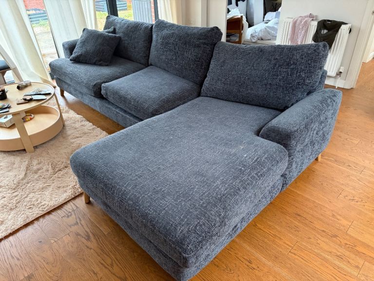 Next Large L-Shape Fabric Sofa – Comfortable – URGENT