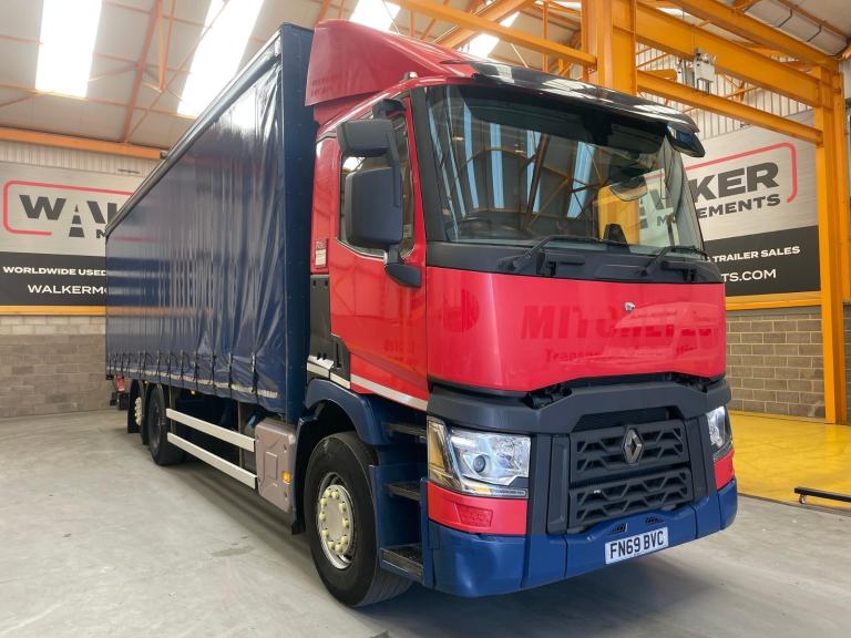 RENAULT T380 *EURO 6*, 26 TONNE 6X2 CURTAINSIDER - 2019 - FN69 BVC