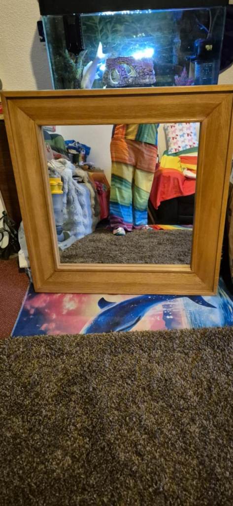 solid oak mirror
