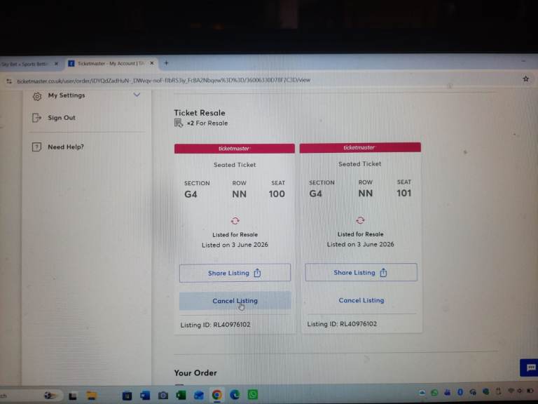 2x TAKE THAT TiCKETS AT HAMPDEN 12/06/26