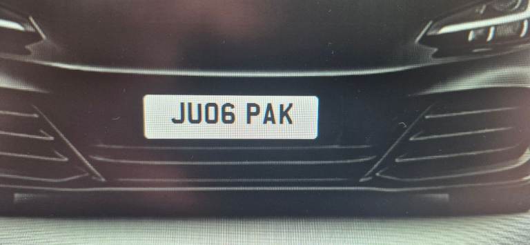 Private Number Plate JU06 PAK