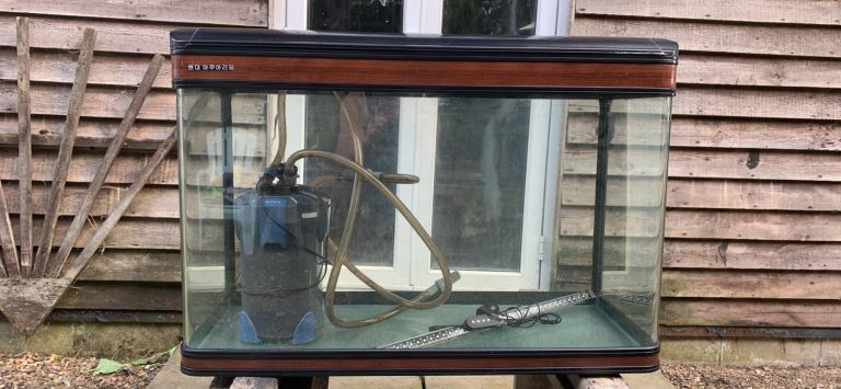Fish tank with filter and light 