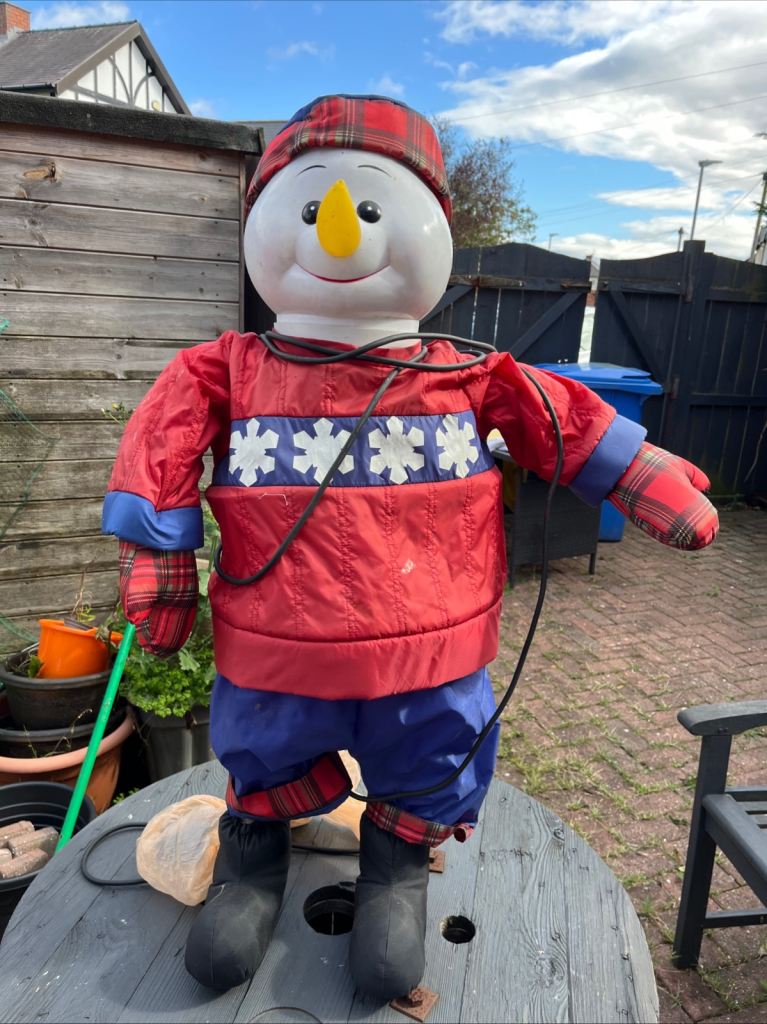 Light up snowman Christmas decoration 