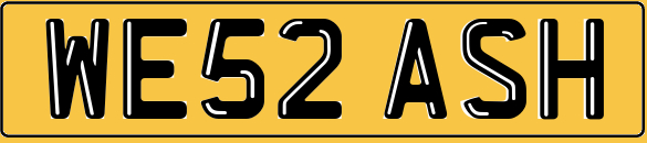 WES ASH Cherished Registration Number Plate WESLEY Wesleigh - DVLA Fee Included
