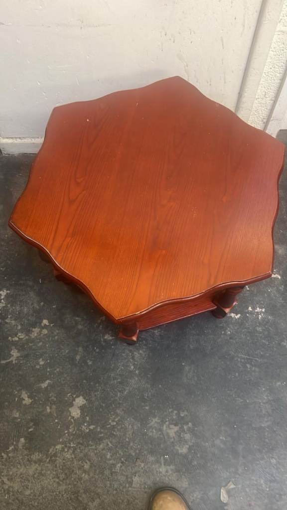 Can deliver ✅ Solid wood and rattan coffee table 