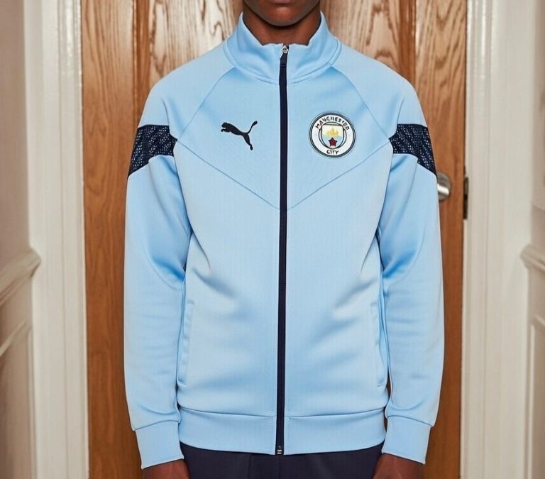 Boys Kids Manchester City Full Zip Jumper Puma