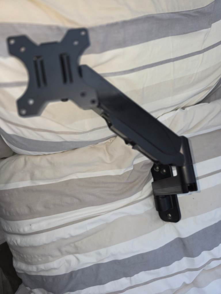 Gas assisted monitor wall mount