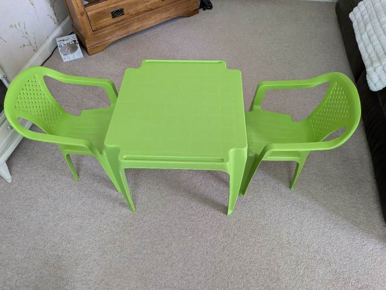 Children's Plastic Table and Chairs set