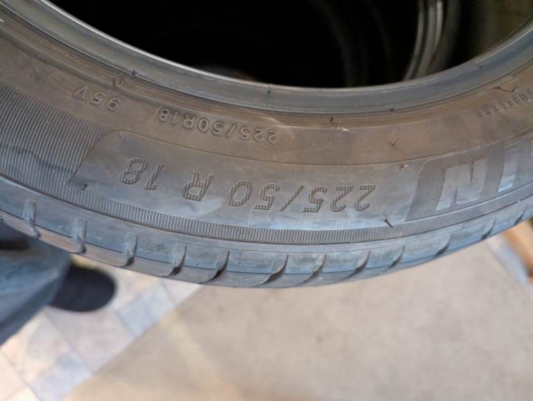 225 50 18 X4 Michelin Primacy Tyres 4mm+ of tread left 