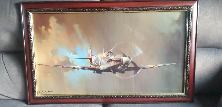 Ltd Edition Spitfire By Barrie A F Clark Print on canvas 