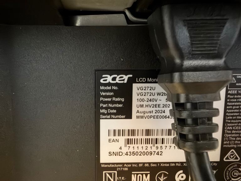Acer Nitro VG272U 27 inch gaming monitor, 240Hz 2K Quality | in South ...